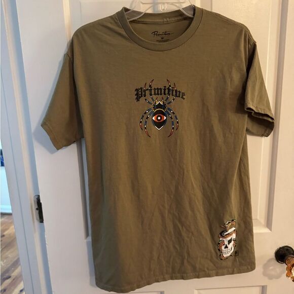Primitive Skateboarding graphic t-shirt, brown with short sleeves. Size Medium - Picture 3 of 9